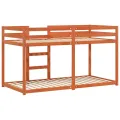 Lit superposé cire marron 90x190 cm bois de pin massif