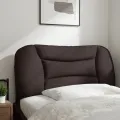 Coussin de tête de lit marron foncé 80 cm tissu