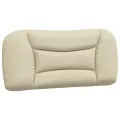 Coussin de tête de lit crème 90 cm tissu