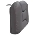 Coussin de tête de lit gris 80 cm similicuir