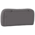 Coussin de tête de lit gris 80 cm similicuir