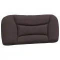 Cadre de lit avec tête de lit Marron foncé 90x200 cm Tissu