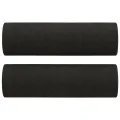 Ensemble de canapés 2 pcs avec coussins noir tissu