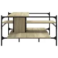 Table basse chêne sonoma 100x100x48,5 cm bois d'ingénierie