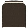 Banc de rangement et coussin marron 80x51x52 cm résine tressée