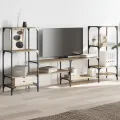 Meuble TV chêne sonoma 206,5x28,5x95 cm bois d'ingénierie