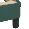Cadre de lit avec tête de lit Vert foncé 90x190 cm Velours