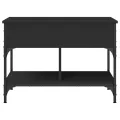 Table basse noir 70x50x50 cm bois d'ingénierie et métal