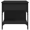 Table basse noir 70x50x50 cm bois d'ingénierie et métal