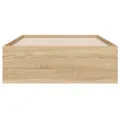 Cadre de lit et tiroirs chêne sonoma 90x190cm bois d'ingénierie