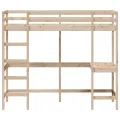 Lit superposé avec bureau 80x200 cm bois de pin massif