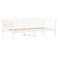 Lit de jour blanc 100x200 cm bois de pin massif