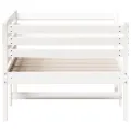 Lit de jour blanc 100x200 cm bois de pin massif