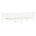 Lit de jour blanc 100x200 cm bois de pin massif
