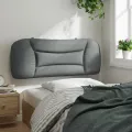 Coussin de tête de lit gris clair 100 cm tissu