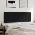 Coussin de tête de lit noir 140 cm velours