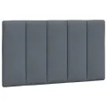 Coussin de tête de lit gris foncé 90 cm velours