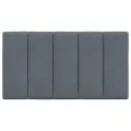 Coussin de tête de lit gris foncé 90 cm velours