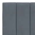 Coussin de tête de lit gris foncé 90 cm velours