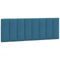 Coussin de tête de lit bleu 140 cm velours