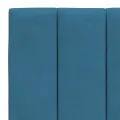 Coussin de tête de lit bleu 140 cm velours