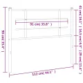 Tête de lit métal blanc 100 cm