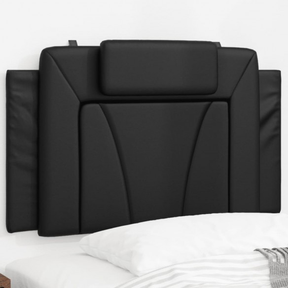 Coussin de tête de lit noir 80 cm similicuir