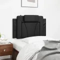 Coussin de tête de lit noir 80 cm similicuir