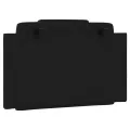 Coussin de tête de lit noir 80 cm similicuir