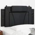 Coussin de tête de lit noir 100 cm similicuir