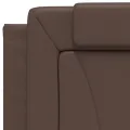 Coussin de tête de lit marron 90 cm similicuir