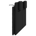Coussin de tête de lit noir 120 cm similicuir