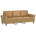 Canapé à 3 places Marron 180 cm Velours