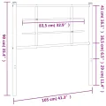 Tête de lit métal noir 100 cm