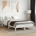Tête de lit blanc 135 cm bois massif de pin