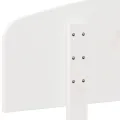 Tête de lit blanc 135 cm bois massif de pin