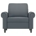 Fauteuil Gris foncé 60 cm Velours