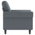 Fauteuil Gris foncé 60 cm Velours