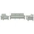 Ensemble de canapés 3 pcs avec coussins Gris clair Velours