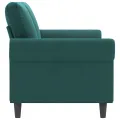 Canapé à 2 places Vert foncé 140 cm Velours