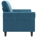 Canapé à 2 places Bleu 140 cm Velours