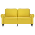 Canapé à 2 places Jaune 120 cm Velours