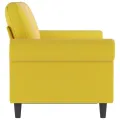 Canapé à 2 places Jaune 120 cm Velours