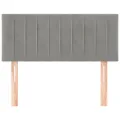 Tête de lit Gris clair 90x5x78/88 cm Velours