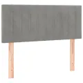 cadre de lit et matelas et LED Gris clair 90x190cm