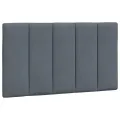 Coussin de tête de lit gris foncé 80 cm velours
