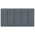Coussin de tête de lit gris foncé 80 cm velours