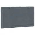 Coussin de tête de lit gris foncé 80 cm velours