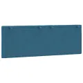 Coussin de tête de lit bleu 120 cm velours
