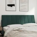 Coussin de tête de lit vert foncé 160 cm velours